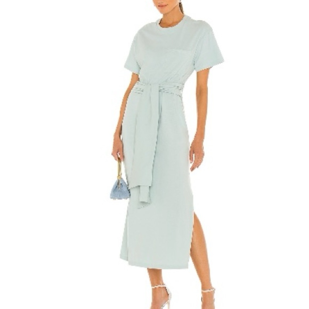 Jonathan Simkhai Sara Organic Cotton Midi Dress in Cove